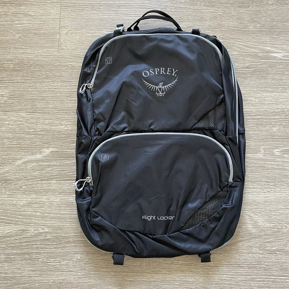 Osprey Flight Locker Travel Bag 2-Piece Carry On Luggage Packing System Black
